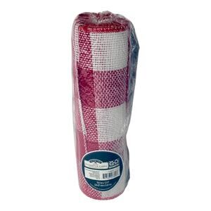 Deco Poly Mesh Ribbon Red White Checkered Holiday 10.5inx12ft Non-Metallic Plaid